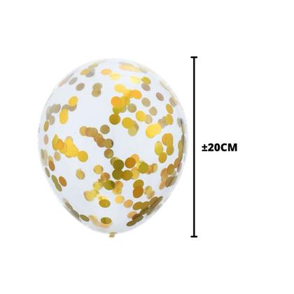 Imagem de Kit 2 Cortinas Metalizadas e 9 Balões e Coração-Dourado