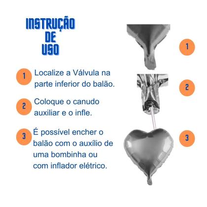 Imagem de Kit 2 Cortinas Metalizadas e Balão Número +Inflador Ar- Azul