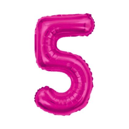 Imagem de Kit 2 Cortinas Metalizadas e Balão Número+Inflador Ar- Rosa