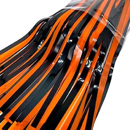 Imagem de Kit 2 Cortinas Metalizadas Em Fita Para Decoração Halloween