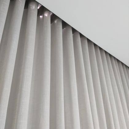 Imagem de Kit 2 Cortinas Voil Gaze De Linho+blackout 100% Trilho Suíço Duplo 9,00x2,24 +  3,00x2,24