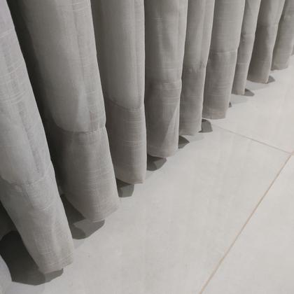 Imagem de Kit 2 Cortinas Voil Gaze De Linho+blackout 100% Trilho Suíço Duplo 9,00x2,24 +  3,00x2,24