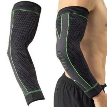 Imagem de Kit 2 Cotoveleira Ortopédica De Compressão Braço Proteção Meia Esporte Ginastica