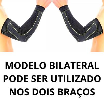 Imagem de Kit 2 Cotoveleira Ortopédica De Compressão Braço Proteção Meia Esporte Ginastica