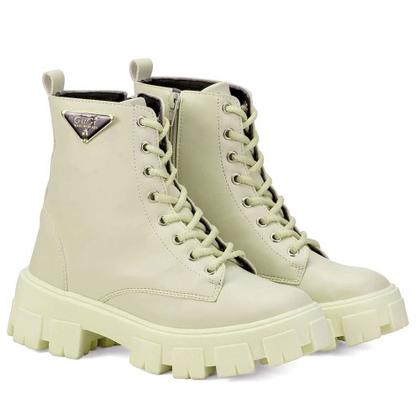 Imagem de Kit 2 Coturno Feminino Blogueira Tratorado GuGi Preto e Off White