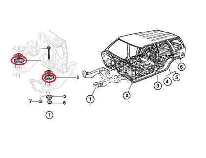 Imagem de Kit 2 coxim calço dianteiro cabine à grade radiador a20 a40 c20 c40 d20 d40 93/97 - s10 blazer silverado gmc 3500 95/11