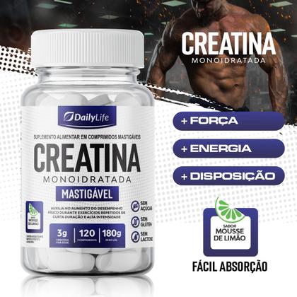 Imagem de Kit 2 Creatina Mastigável DailyLife 3g Mousse Limão Sem Glúten Performance Treino