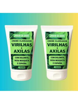 Imagem de Kit 2 Creme Clareador de Virilhas e Axilas Amazônico 100ml Clareia manchas escuras cotovelos, virilh