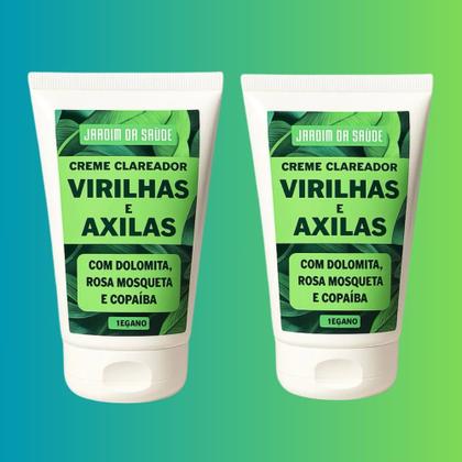 Imagem de Kit 2 Creme Clareador de Virilhas e Axilas Amazônico 100ml Clareia manchas escuras cotovelos, virilh