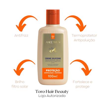 Imagem de Kit 2 Creme Silicone Proteção e Antidano 100ml cada Aneethun