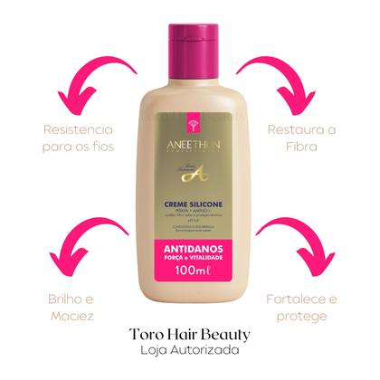 Imagem de Kit 2 Creme Silicone Proteção e Antidano 100ml cada Aneethun