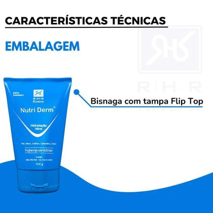 Imagem de Kit 2 Cremes Nutri Derm Calmante Da Pele Com Dermatite 100gr