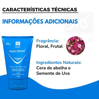 Imagem de Kit 2 Cremes Nutri Derm Calmante Da Pele Com Dermatite 100gr