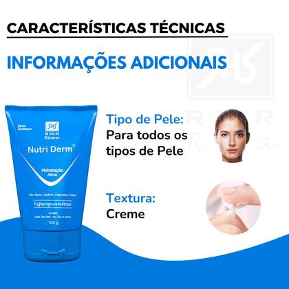 Imagem de Kit 2 Cremes Nutri Derm Calmante Da Pele Com Dermatite 100gr