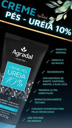 Imagem de Kit 2 Cremes P/ Pés Ureia 10% Ultra Hidratação Agradal 100g