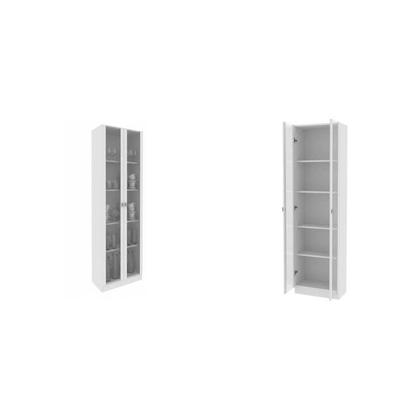 Imagem de Kit 2 Cristaleiras Multiuso com 4 Portas de Vidro e 8 Prateleiras Branco