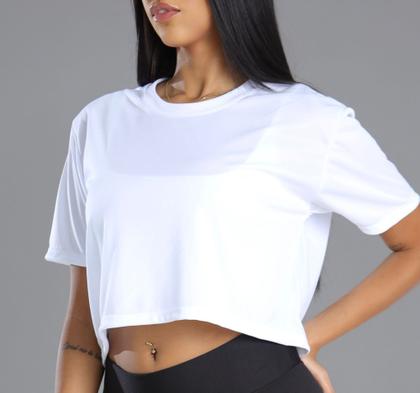Imagem de Kit 2 Cropped Dry Feminino Blusa Camiseta Academia