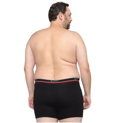 Imagem de Kit 2 Cueca Boxer Plus Size Algodão Com Elastano Tam.XXG Preto 00653 - Lupo  