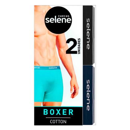 Imagem de Kit 2 Cuecas Boxer Algodão Lisas