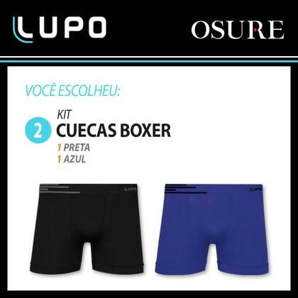 Imagem de Kit 2 Cuecas Boxer Lupo Original Em Poliamida Sem Costura Adulto Box Masculina Atacado 436