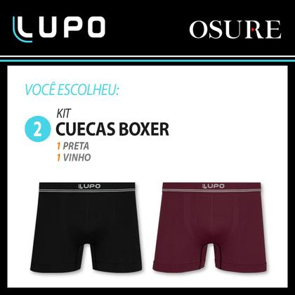 Imagem de Kit 2 Cuecas Boxer Lupo Original Em Poliamida Sem Costura Adulto Box Masculina Atacado 436