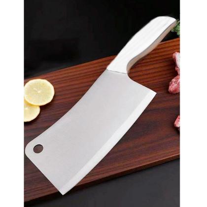 Imagem de Kit 2 Cutelo Profissional Machadinha de Aço Inox para Corte de Carne Faca Cozinha Lâmina Ultra Afiada