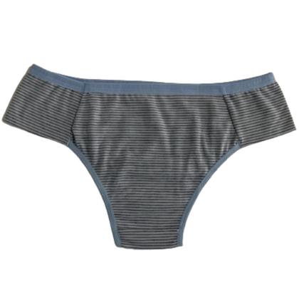 Imagem de Kit 2 De Calcinha Tanga Conforto Lingerie Feminina Microfibra Listrada Cores Diversas Adulto