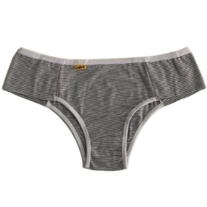 Imagem de Kit 2 De Calcinha Tanga Conforto Lingerie Feminina Microfibra Listrada Cores Diversas Adulto