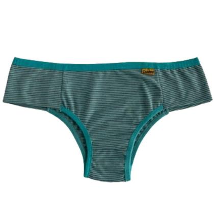 Imagem de Kit 2 De Calcinha Tanga Conforto Lingerie Feminina Microfibra Listrada Cores Diversas Adulto