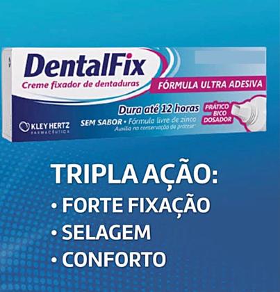 Imagem de Kit 2 Dentalfix Creme Fixador De Dentaduras 68g.