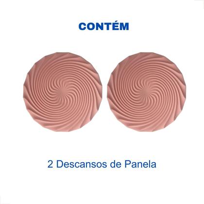 Imagem de Kit 2 Descanso de Panela Suporte Apoio Em Silicone Para Mesa