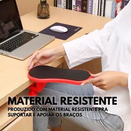 Imagem de Kit 2 Descansos De Braço Universais Reguláveis Giro 180 Conforto em Longos Períodos no Computador
