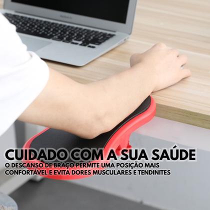 Imagem de Kit 2 Descansos De Braço Universais Reguláveis Giro 180 Conforto em Longos Períodos no Computador