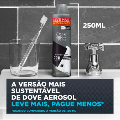 Imagem de Kit 2 Desod Aerossol Dove Men Invisible Dry 72h 250ml