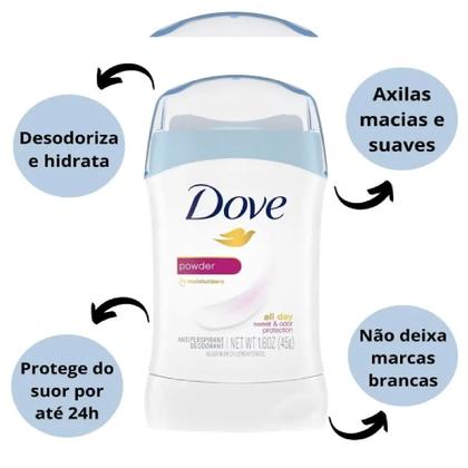 Imagem de Kit 2 Desodorante Antitranspirante Powder Dove 45g-Unilever