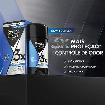 Imagem de Kit 2 Desodorante Rexona Clinical Clean Creme 58g - Unilever