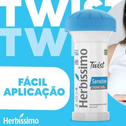 Imagem de Kit 2 Desodorante Twist e Creme Sensitive Herbíssimo - Dana