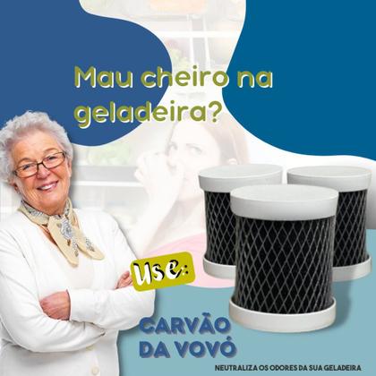 Imagem de Kit 2 Desodorizador De Geladeira Aquaplus Carvão Da Vovó