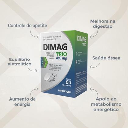 Imagem de Kit 2 Dimag Trio Magnésio Bisglicinato Taurato e Malato 60 Caps Maxinutri