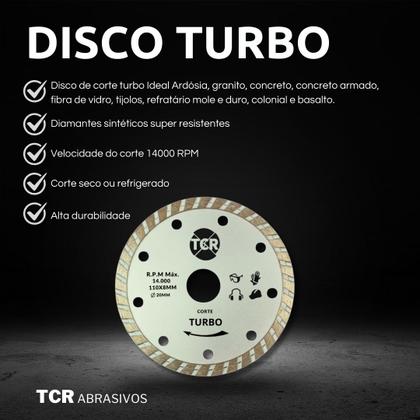 Imagem de kit 2 Disco Para Makita De Corte Diamantado Turbo 110x20 mm