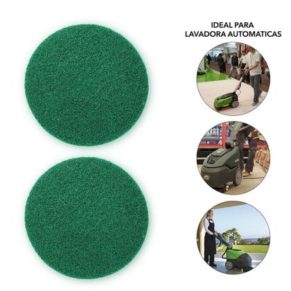 Imagem de Kit 2 discos verde limpador de piso para enceradeira 510mm