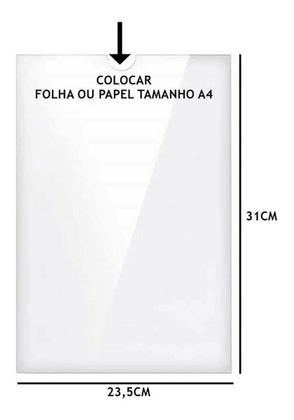 Imagem de Kit 2 Display Acrílico Expositor Recado Papel A4 Parede