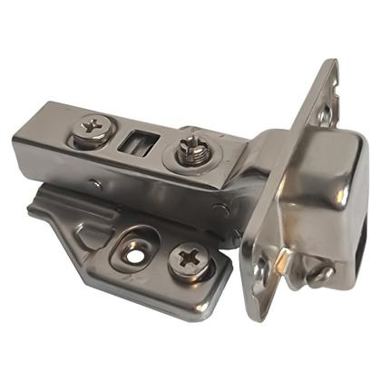 Imagem de Kit 2 Dobradiça Curva 35Mm Com Pistão Calço 3D Clip On 1 Par