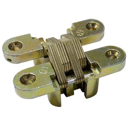 Imagem de Kit 2 Dobradiça Invisível 70Mm Cruz Para Portas Interna