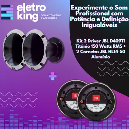 Imagem de Kit 2 Driver D409 Ti 150w + 2 Cornetas Jbl Aluminio Hl14-50