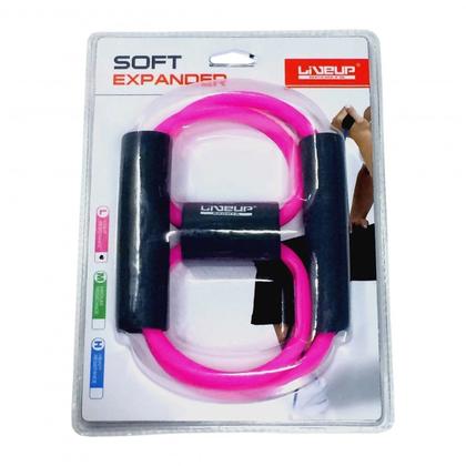 Imagem de Kit 2 Elástico Extensor em Oito e 1 Via Para Treino Nível Leve Rosa Liveup