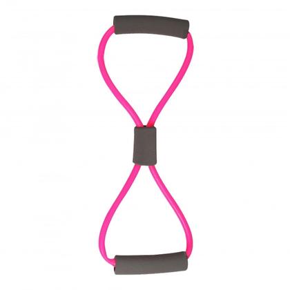 Imagem de Kit 2 Elástico Extensor em Oito e 1 Via Para Treino Nível Leve Rosa Liveup