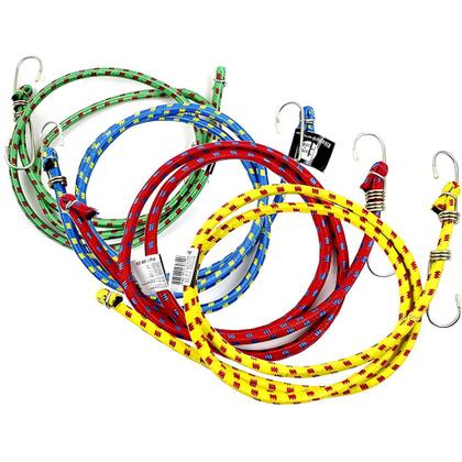 Imagem de Kit 2 Elástico para Moto Corda para Bagageiro 1,50mts Gancho de Metal Resistente Multiuso