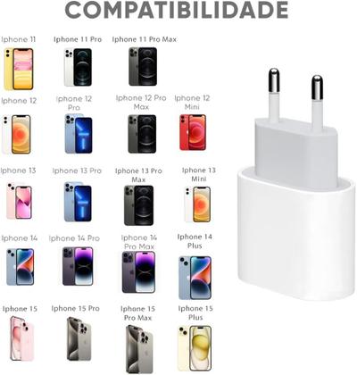 Imagem de Kit 2 em 1 - Cabo tipo C + Carregador tipo C - Compativel com iPhone 15