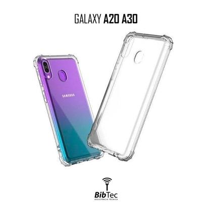 Imagem de Kit 2 em 1 Capa Anti Choque + Película 3D de Vidro Para Samsung Galaxy A20 A30